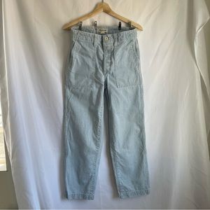 Madewell Straight Leg Striped Pants Size 25